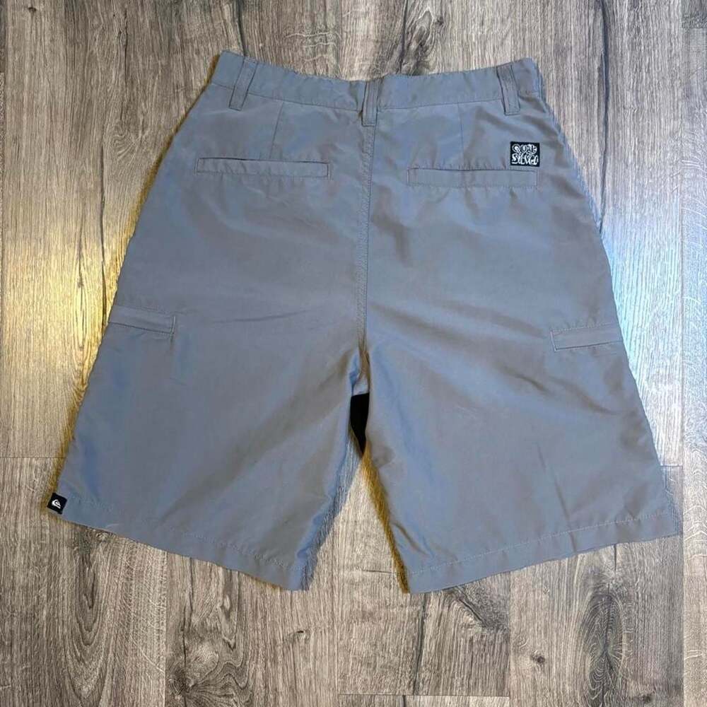 Vintage Y2K Quiksilver Cargo Boardshorts Grey Size 30